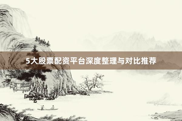 5大股票配资平台深度整理与对比推荐