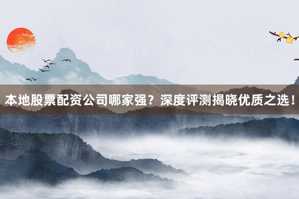 本地股票配资公司哪家强？深度评测揭晓优质之选！