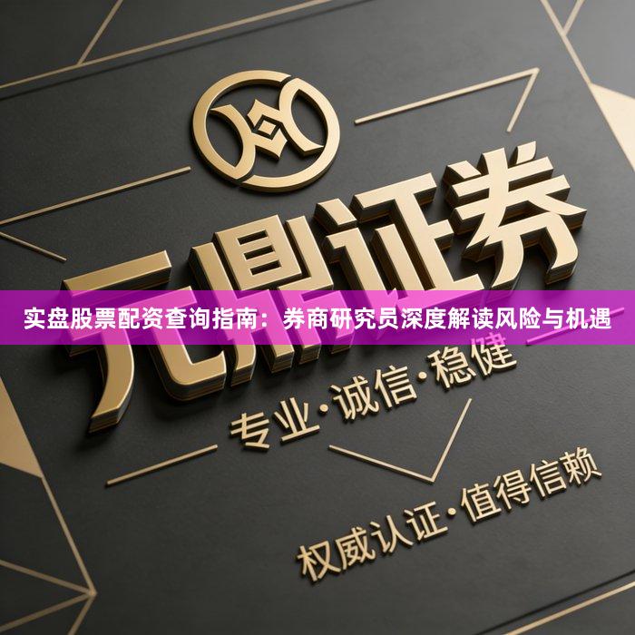实盘股票配资查询指南：券商研究员深度解读风险与机遇